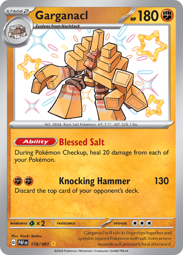 Garganacl – Shiny Rare – 178/091 – Paldean Fates