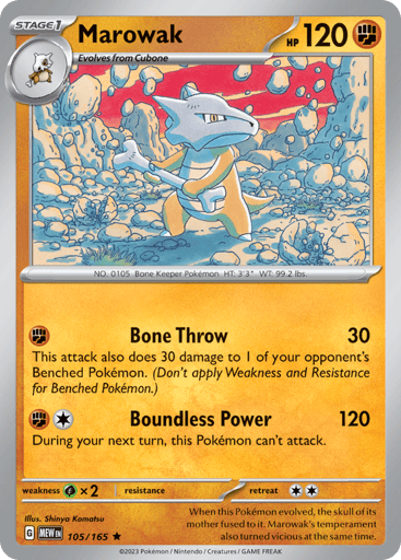 Marowak – Rare – 105/165 – S&V 151