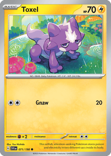 Toxel – Common Reverse Holo – 071/198 – Scarlet & Violet