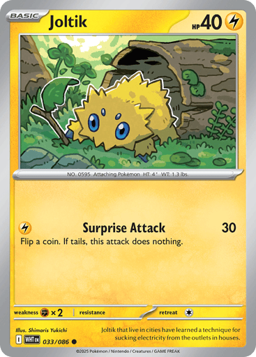 Joltik – Common Master Ball Reverse Holo – 033/086 – White Flare