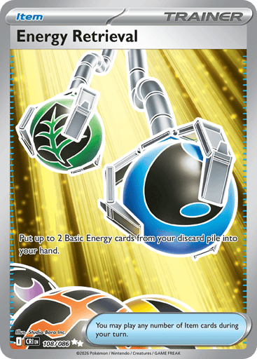 Energy Retrieval – Ultra Rare – 108/086 – Chaos Rising