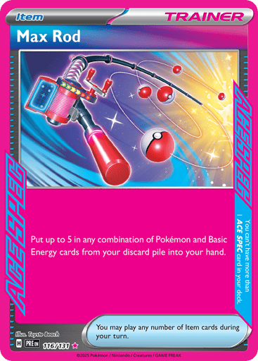 Max Rod – ACE SPEC Rare – 116/131 – Prismatic Evolutions