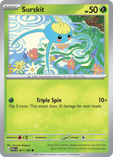 Surskit – Common Reverse Holo – 001/182 – Paradox Rift