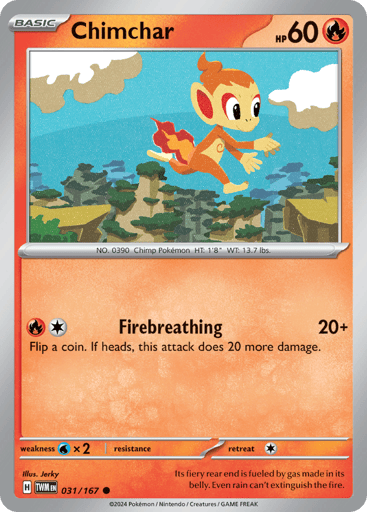 Chimchar – Common Reverse Holo – 031/167 – Twilight Masquerade