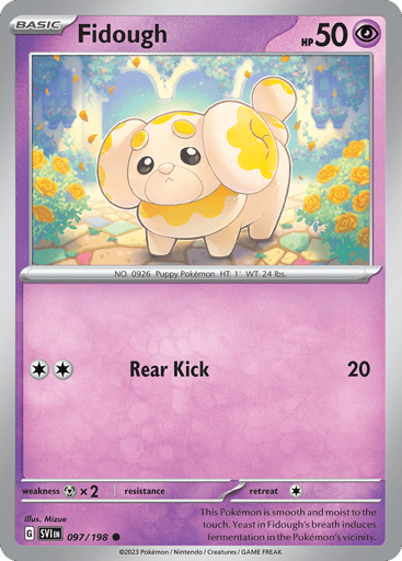 Fidough – Common Reverse Holo – 097/198 – Scarlet & Violet