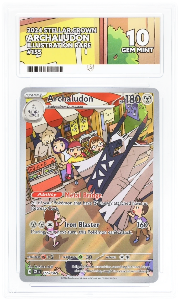 Pokémon Archaludon Illustration Rare 155/142 – Stellar Crown – ACE 10 Graded Card
