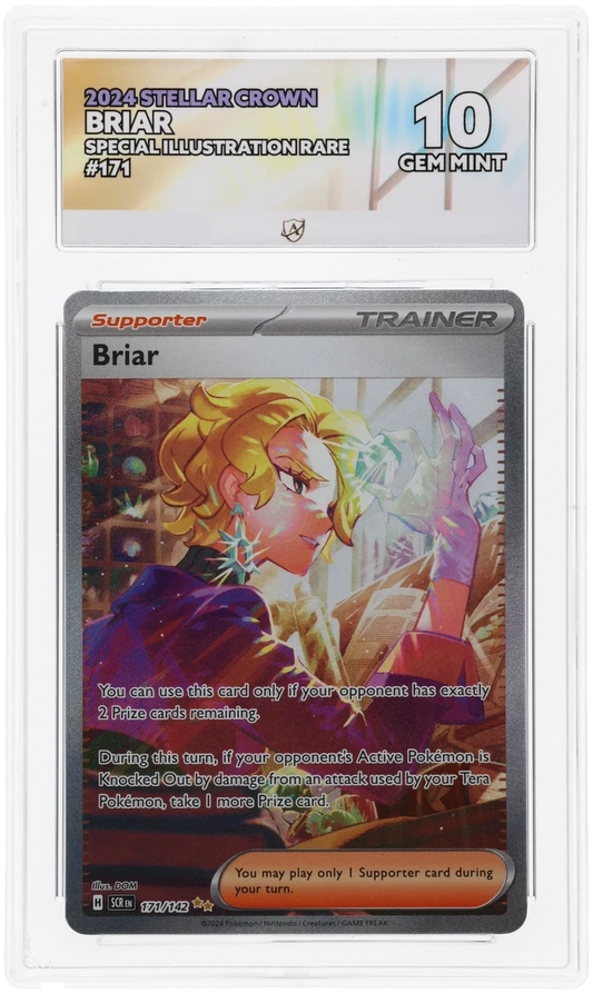 Pokémon Briar Special Illustration Rare 171/142 – Stellar Crown – ACE 10 Graded Card