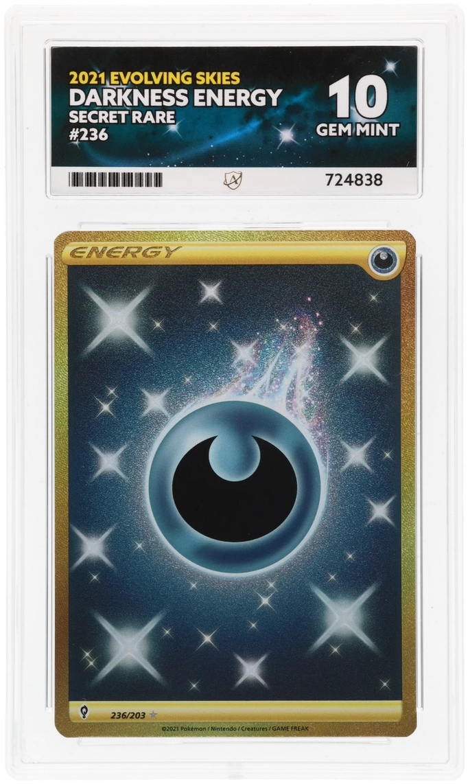 Pokémon – Darkness Energy – Secret Rare – 236/203 – Evolving Skies – ACE 10