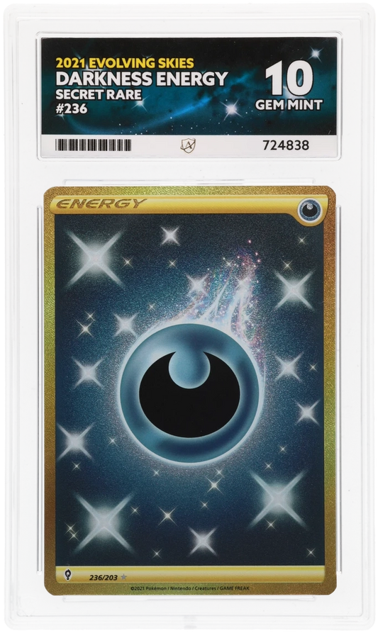 Pokémon – Darkness Energy – Secret Rare – 236/203 – Evolving Skies – ACE 10