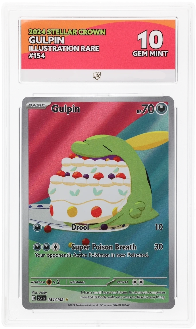 Pokémon Gulpin Illustration Rare 154/142 – Stellar Crown – ACE 10 Graded Card