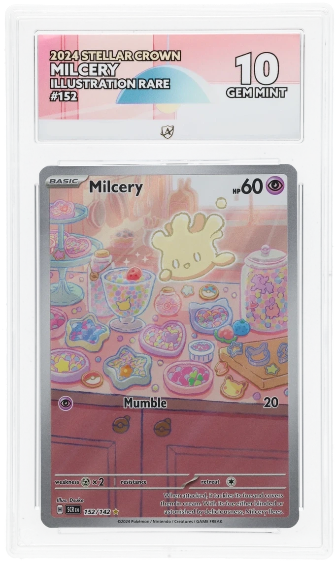 Pokémon Milcery Illustration Rare 152/142 – Stellar Crown – ACE 10 Graded Card