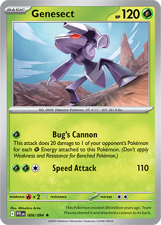 Pokémon – Genesect – Rare – 008/094 – Phantasmal Flames – Raw