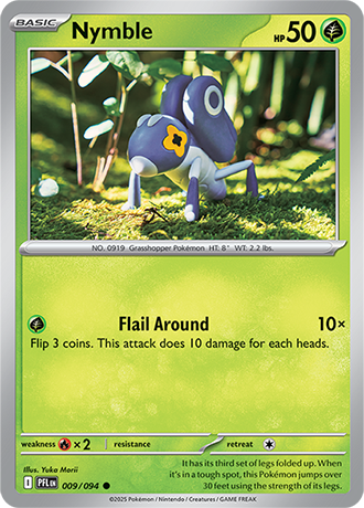 Pokémon – Nymble – Common – 009/094 – Phantasmal Flames – Raw
