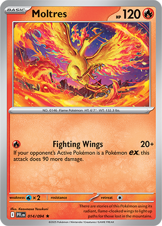 Pokémon – Moltres – Rare – 014/094 – Phantasmal Flames – Raw