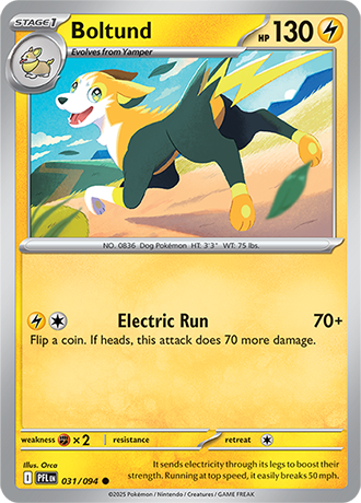 Pokémon – Boltund – Common – 031/094 – Phantasmal Flames – Raw