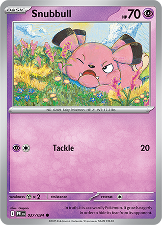 Pokémon – Snubbull – Common – 037/094 – Phantasmal Flames – Raw
