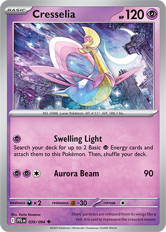 Pokémon – Cresselia – Uncommon – 039/094 – Phantasmal Flames – Raw
