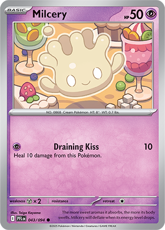 Pokémon – Milcery – Common – 043/094 – Phantasmal Flames – Raw
