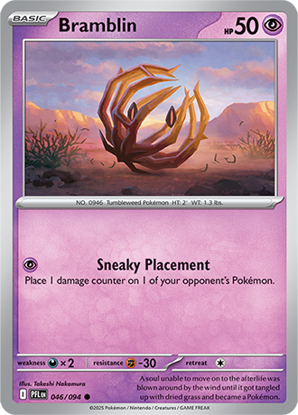 Pokémon – Bramblin – Common – 046/094 – Phantasmal Flames – Raw