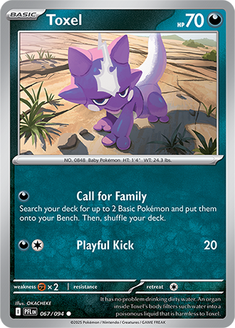 Pokémon – Toxel – Common – 067/094 – Phantasmal Flames – Raw