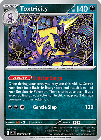 Pokémon – Toxtricity – Rare – 068/094 – Phantasmal Flames – Raw