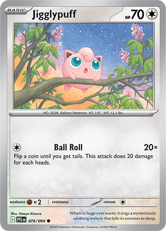 Pokémon – Jigglypuff – Common – 076/094 – Phantasmal Flames – Raw