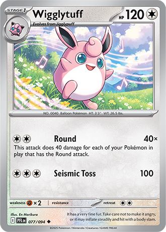 Pokémon – Wigglytuff – Uncommon – 077/094 – Phantasmal Flames – Raw
