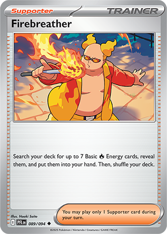 Pokémon – Firebreather – Uncommon – 089/094 – Phantasmal Flames – Raw