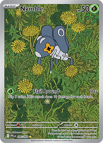 Pokémon – Nymble – Illustration Rare – 096/094 – Phantasmal Flames – Raw