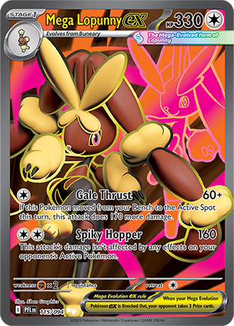 Pokémon – Mega Lopunny ex – Ultra Rare – 115/094 – Phantasmal Flames – Raw