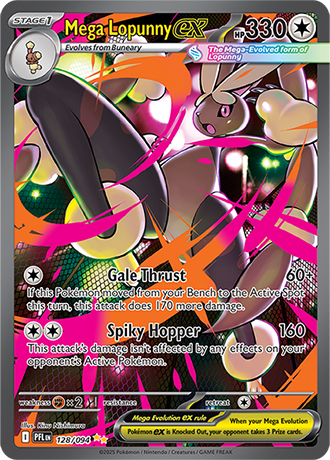Pokémon – Mega Lopunny ex – Special Illustration Rare – 128/094 – Phantasmal Flames – Raw