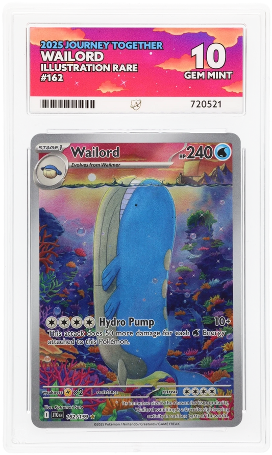 Pokémon – Wailord – Illustration Rare – 162/159 – Journey Together – ACE 10
